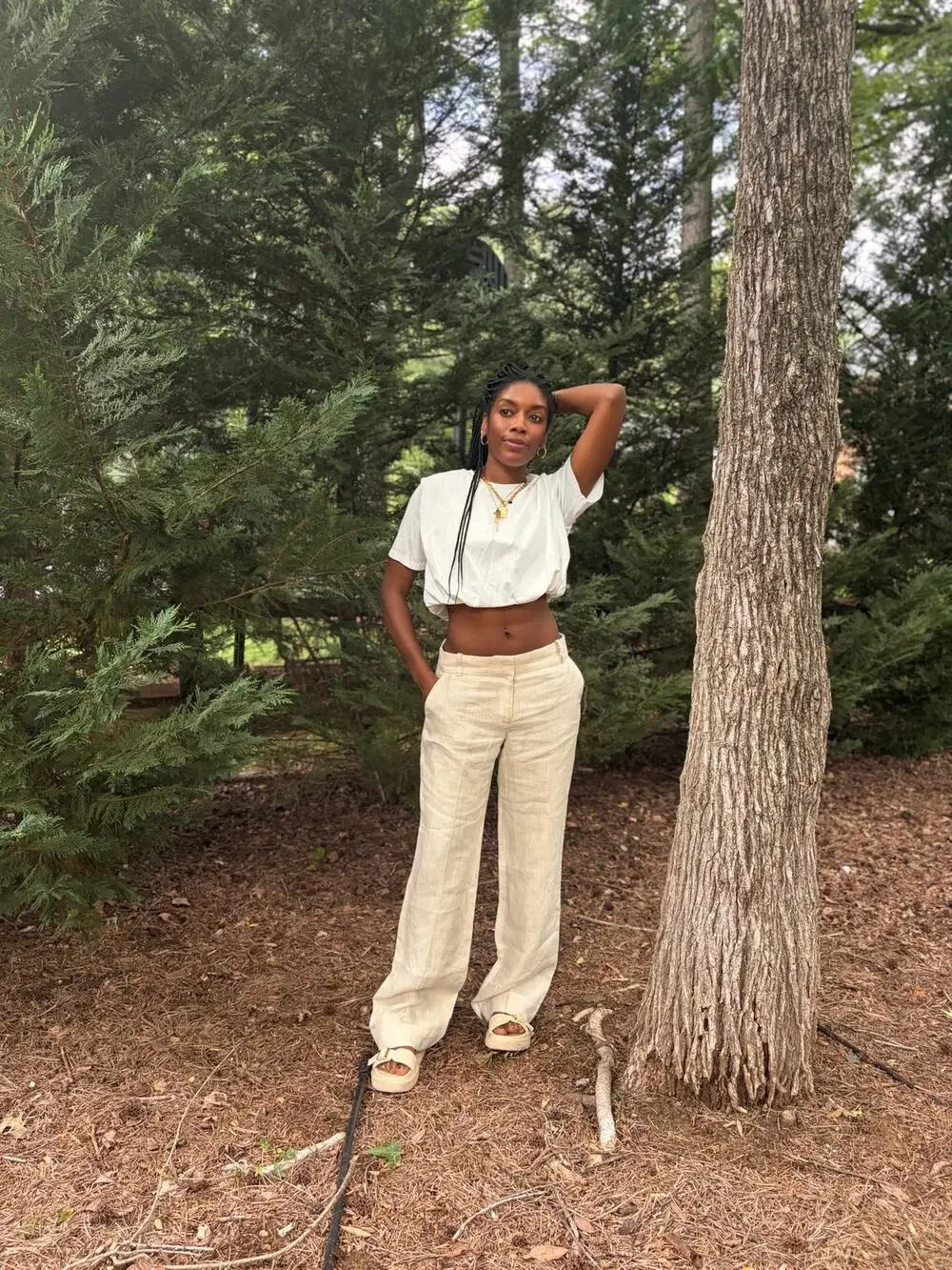 J.Crew 100% Linen Wide Leg Trouser Pants